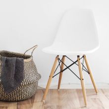 Modern Furnishings White & Wood Chair